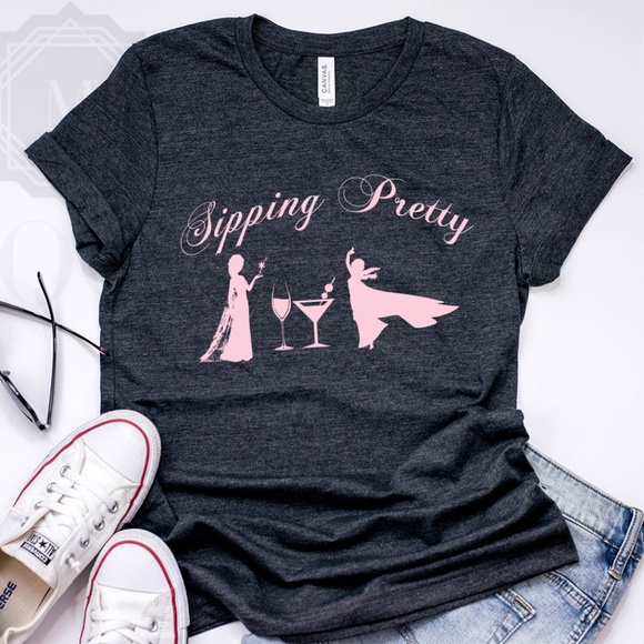 Frozen Anna & Elsa themed Funny T-shirt for Women - Picture 2 of 4